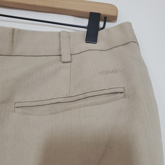 Ping | Pleated Front Khaki Golf Shorts - Picture 5 of 8
